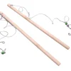 Lot de 2 Cannes à pêche en BOIS avec crochet