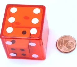 Lot de 12 Dés double JUMBO 3.2 cm avec 1 dé à l'intérieur