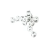 Lot de 13 dés lettres alphabet