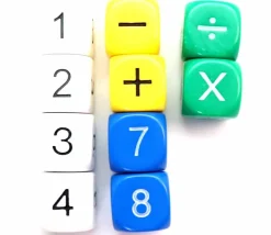 Lot de 10 dés mathematiques 16 mm