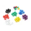 Lot de 7 dés multi-faces opaques bleus