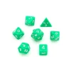 Lot de 7 dés multi-faces opaques VERT