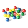 Lot 20 Grosses perles boules colorées en bois diamètre 30 mm trou 6 mm