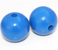 Lot 20 Grosses perles boules colorées en bois diamètre 30 mm trou 6 mm
