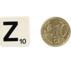 Lot 100 jetons lettres 19X19 mm avec points chiffres pour former des mots