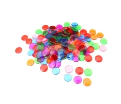 Lot 1000 Jetons 15 mm transparents colorés pour loto ou bingo