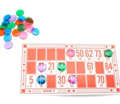 Lot 1000 Jetons 15 mm transparents colorés pour loto ou bingo