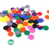 Lot 100 jetons plastiques multicolores 2 cm pour jeu - diamètre 20 mm en 10 couleurs
