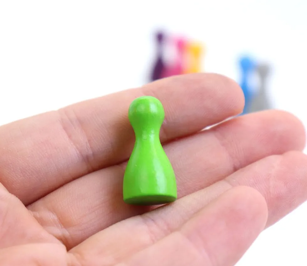 Lot 6 Pions pastel en bois Small 24 x 12 mm pour jeu multicolores