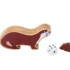 Loutre en bois 10.6 x 5 x 2.5 cm