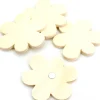 4 magnets fleur en bois à décorer 5 cm