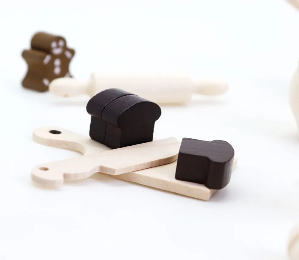 15 miniatures en bois accessoires maison