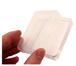 Mini Boite plastique 7.5 x 5.1 x 1.6 cm transparente vide pour mini cartes à jouer