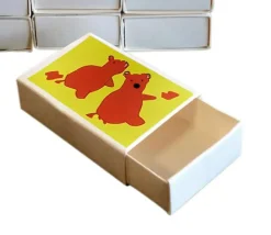 12 Mini Boites carton blanc allumette taille mini