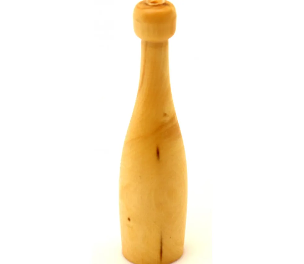 Mini bouteille en bois - pion 12 x 45 mm