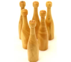 Mini bouteille en bois - pion 12 x 45 mm
