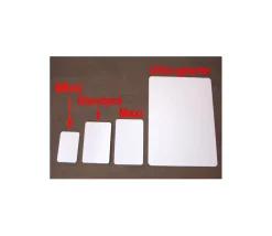 56 mini cartes blanches à personnaliser 43,5 x 67,5 mm