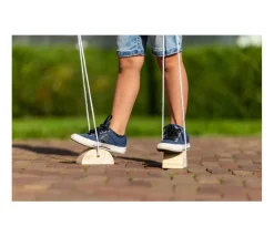 Mini échasses en bois arrondies