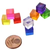 8 mini cubes translucides - 8 mm