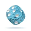 Mini dé 6 faces 12 mm Speckled Oakie Doakie bleu clair