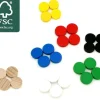 20 Mini jetons bois 1 cm - pions ronds 10 x 4 mm par couleur pour jeux