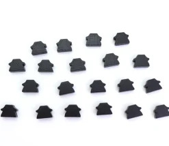 20 Mini jetons maisonnettes asiatiques en bois lot par couleur