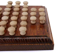 Mini jeu solitaire en bois 12 cm - fabrication française