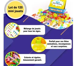 120 Mini jouets enfant pour récompense jeux - cadeaux kermesses / anniversaires / mariage