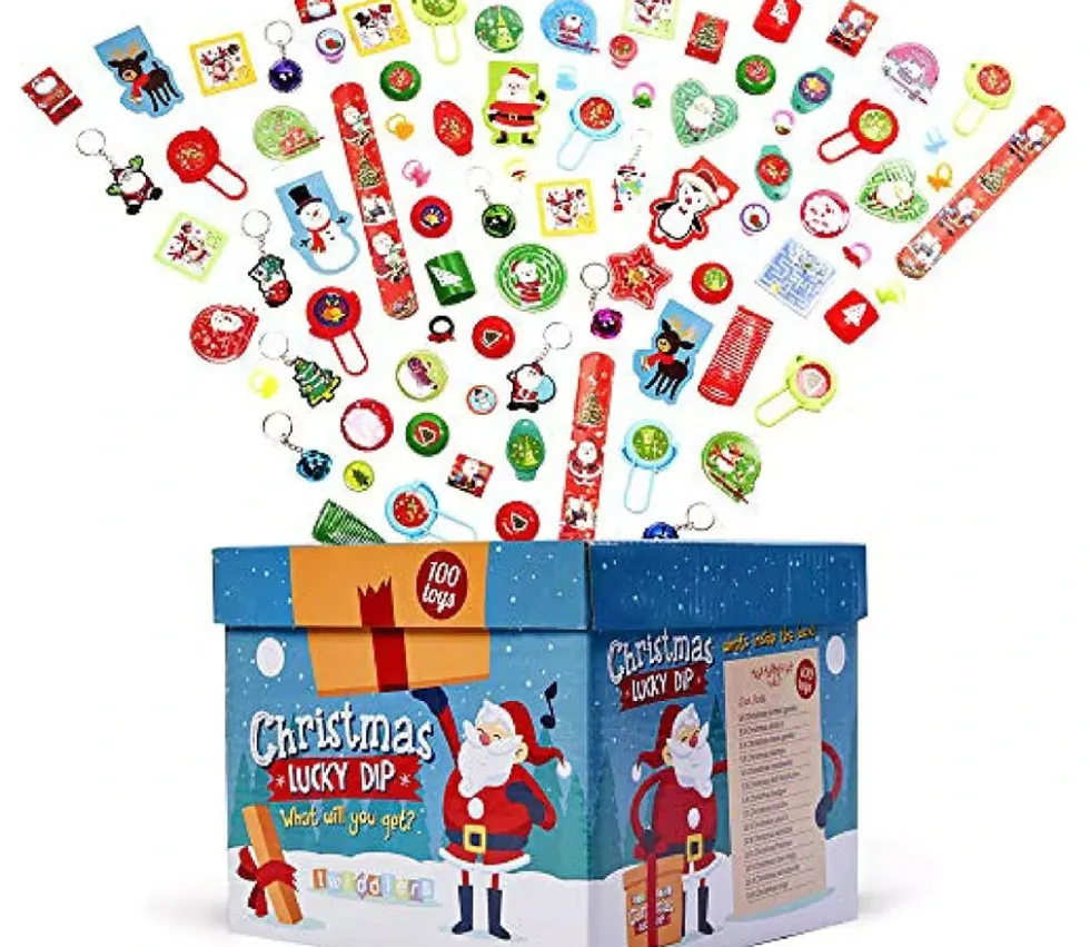 100 Mini jouets Noël enfant - cadeaux surprises, récompense jeux