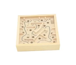 mini labyrinthe en bois 11.5 x 11.5 cm