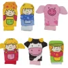 6 mini marionnettes Ferme pour doigt