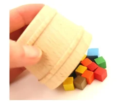 Mini panier en bois de 59 x 45 mm - baquet rond