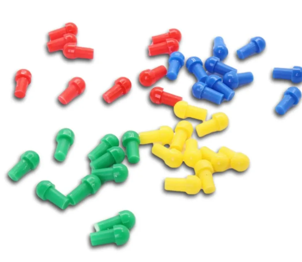 10 Mini pions clous à encastrer 9 x 3 mm lot par couleur
