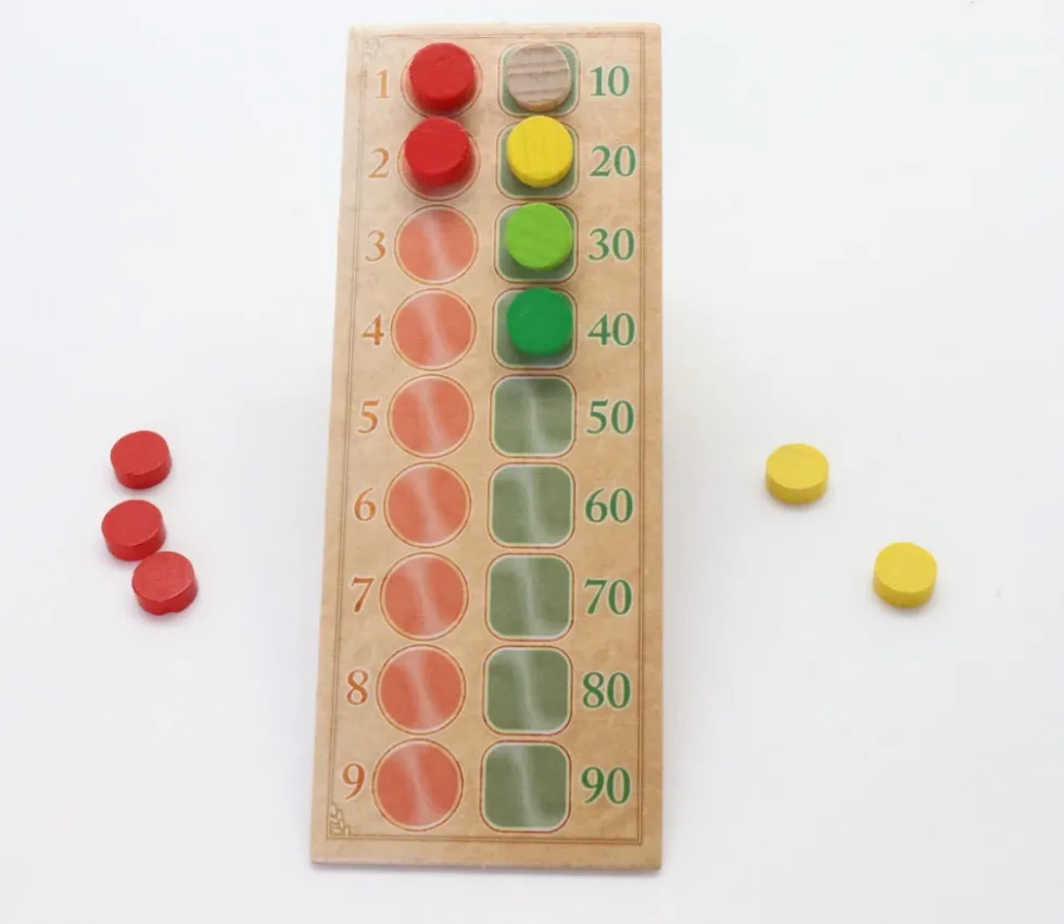 Mini plateau de jeu suivi des scores 13 x 5 cm