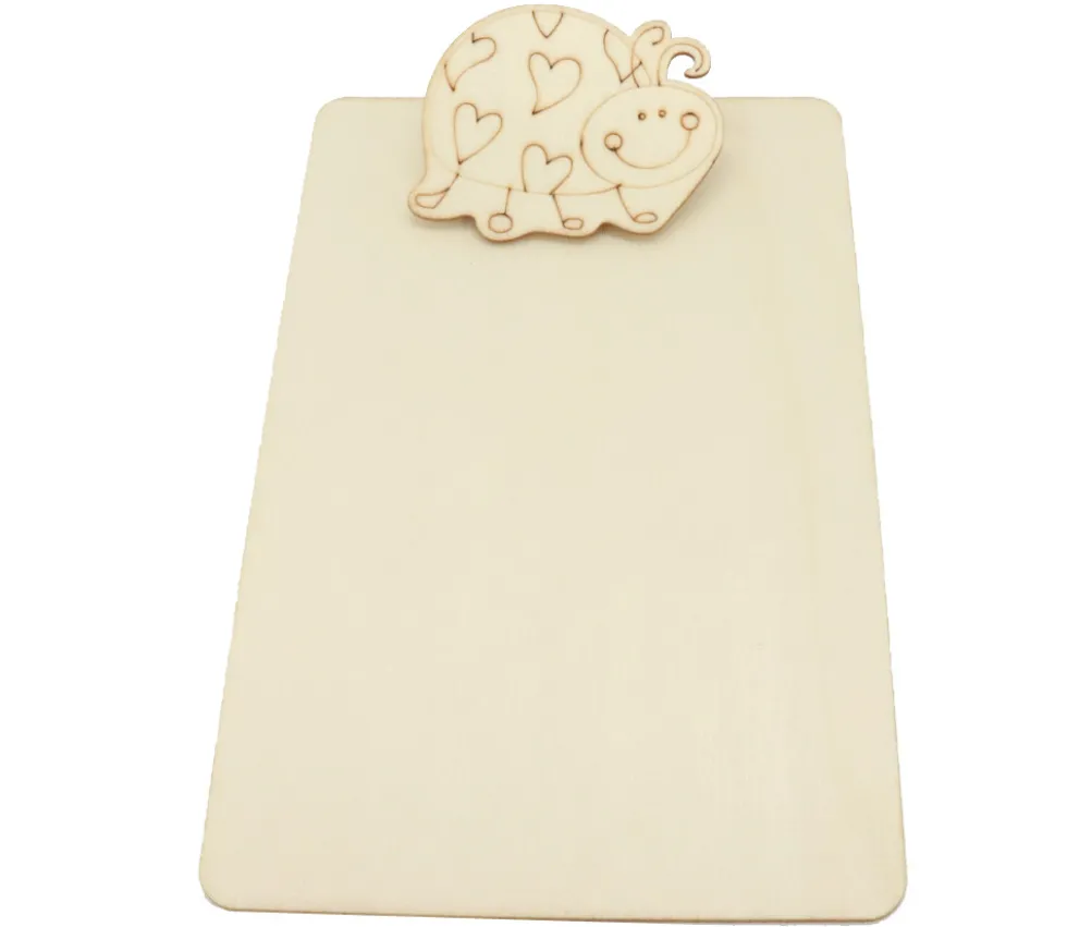 Mini porte bloc à pince 12 x 18 cm coccinelle (support pour noter)