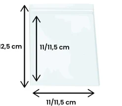 100 Mini sachets zips 115 x 115 mm