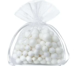 Mini Sac tissu transparent 5 x 7 cm blanc