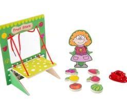 Mini Stand marchande fruits en bois 22 x 18 cm