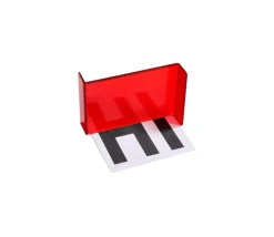 Miroir magique de géométrie translucide rouge