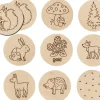 Mémo de la forêt - 16 palets en bois de 4.5 cm de diamètre