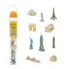 10 monuments du monde figurines jouet miniature
