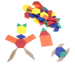 Mosaïque logique lot de 250 pièces formes géométriques