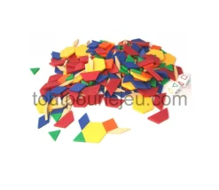 Mosaïque logique lot de 250 pièces formes géométriques