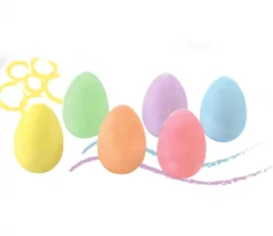 12 oeufs craies de trottoir 6 couleurs avec boite de rangement