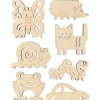 12 outils de traçage en bois formes amusantes
