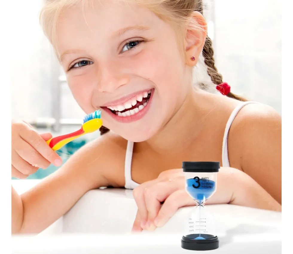 Pack 4 sabliers 1, 3, 5,10 minutes - 10 cm de haut - 4 cm de diamètre super lisible