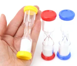 Pack 3 sabliers pour jeux : 1, 2 et 3 minutes - 9.8 cm MM