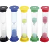 Pack 5 sabliers pour jeux : 30 sec,1,3,5 et 10 minutes - 9 cm MM
