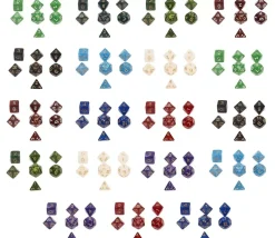 Pack 10 sets de 7 dés multi-faces Donjons et Dragons