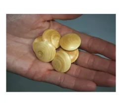 Palet galet 2.3 cm buis naturel pour jeu de go unité